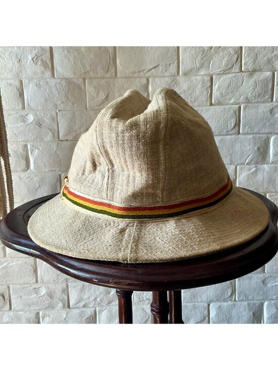 Vintage Churchill LTD Tweed Fedora Walking Hat with Striped Hatband main image 7